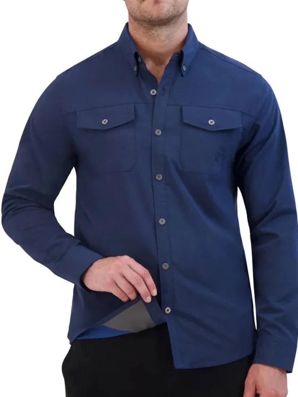 Spyder Men's Navy Lightweight Button-Front Shirt Jacket